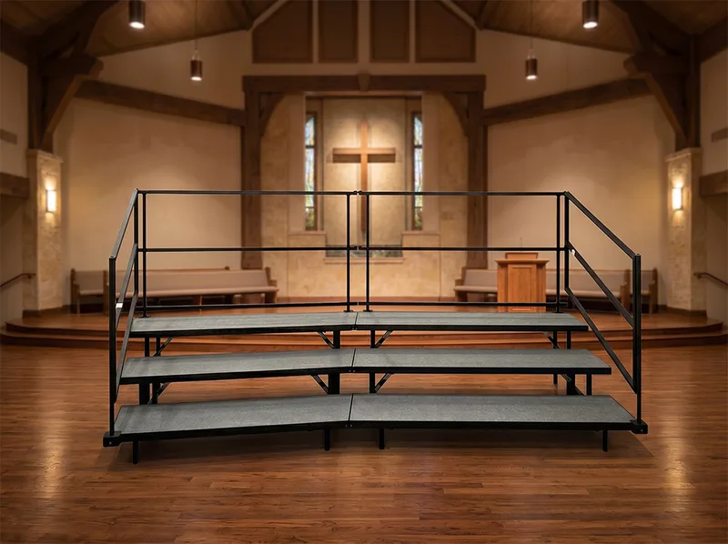 Choral Risers portable stage system