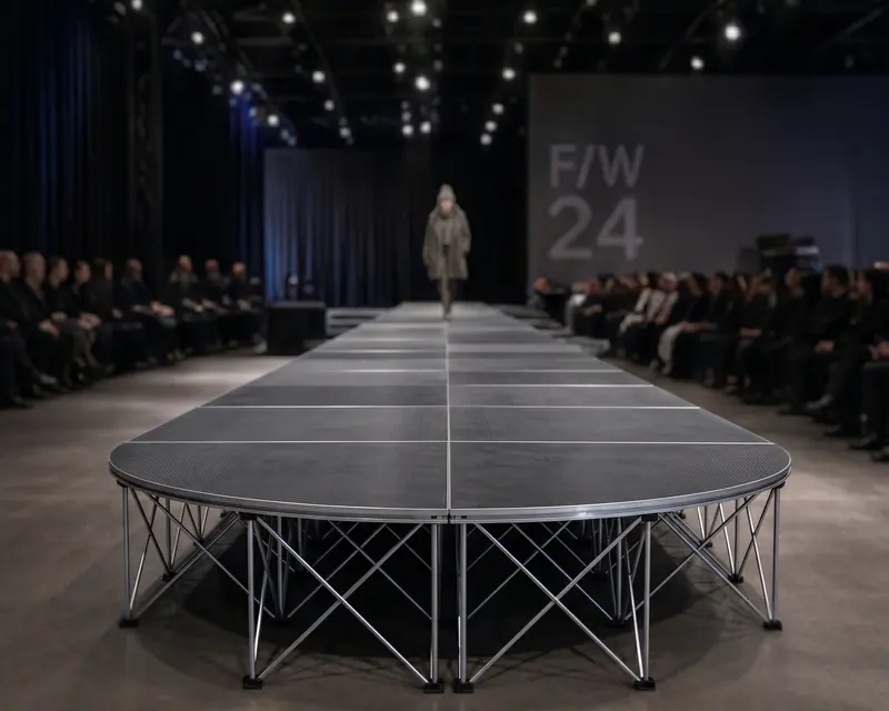 Modular portable catwalk configured for a fashion show