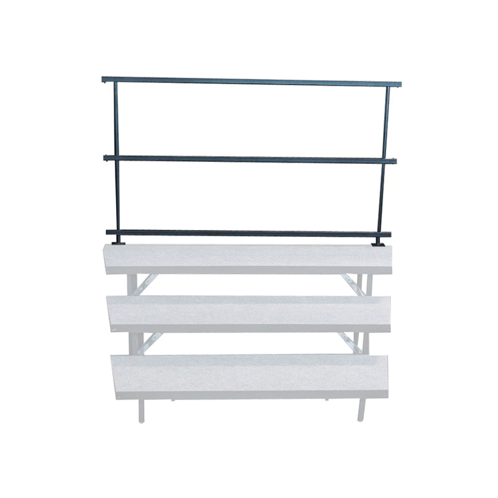 3 Tier Wedged Risers Rear Guardrail