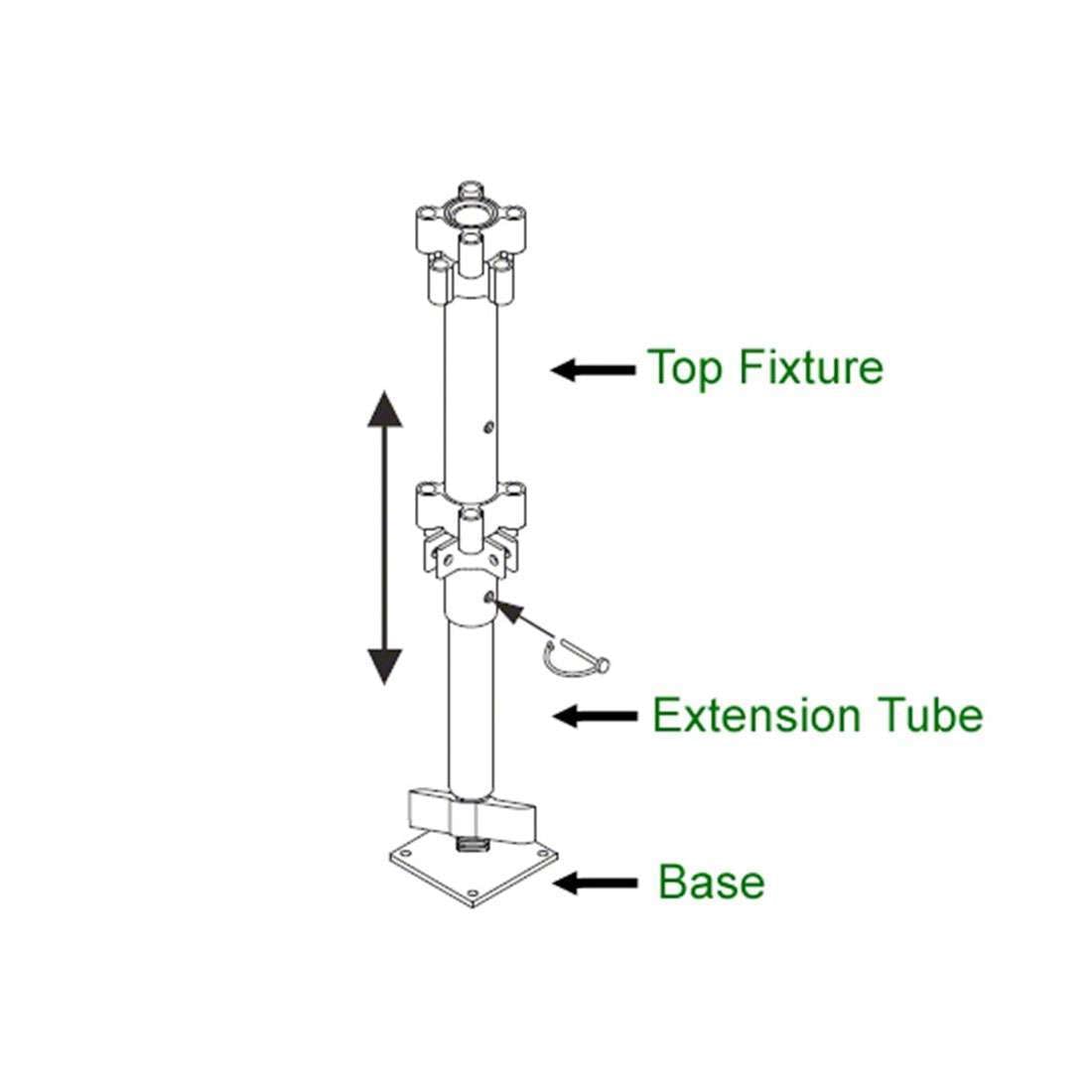 All Terrain Adjustable Stage Leg Assembly 24  48  High 2 pack f4