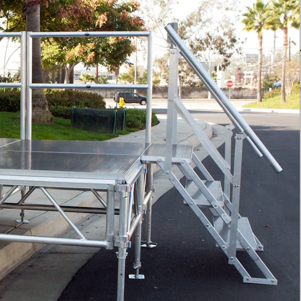 All Terrain Guard Rails for 3 Step Stage Stairs (2 pack) ft2