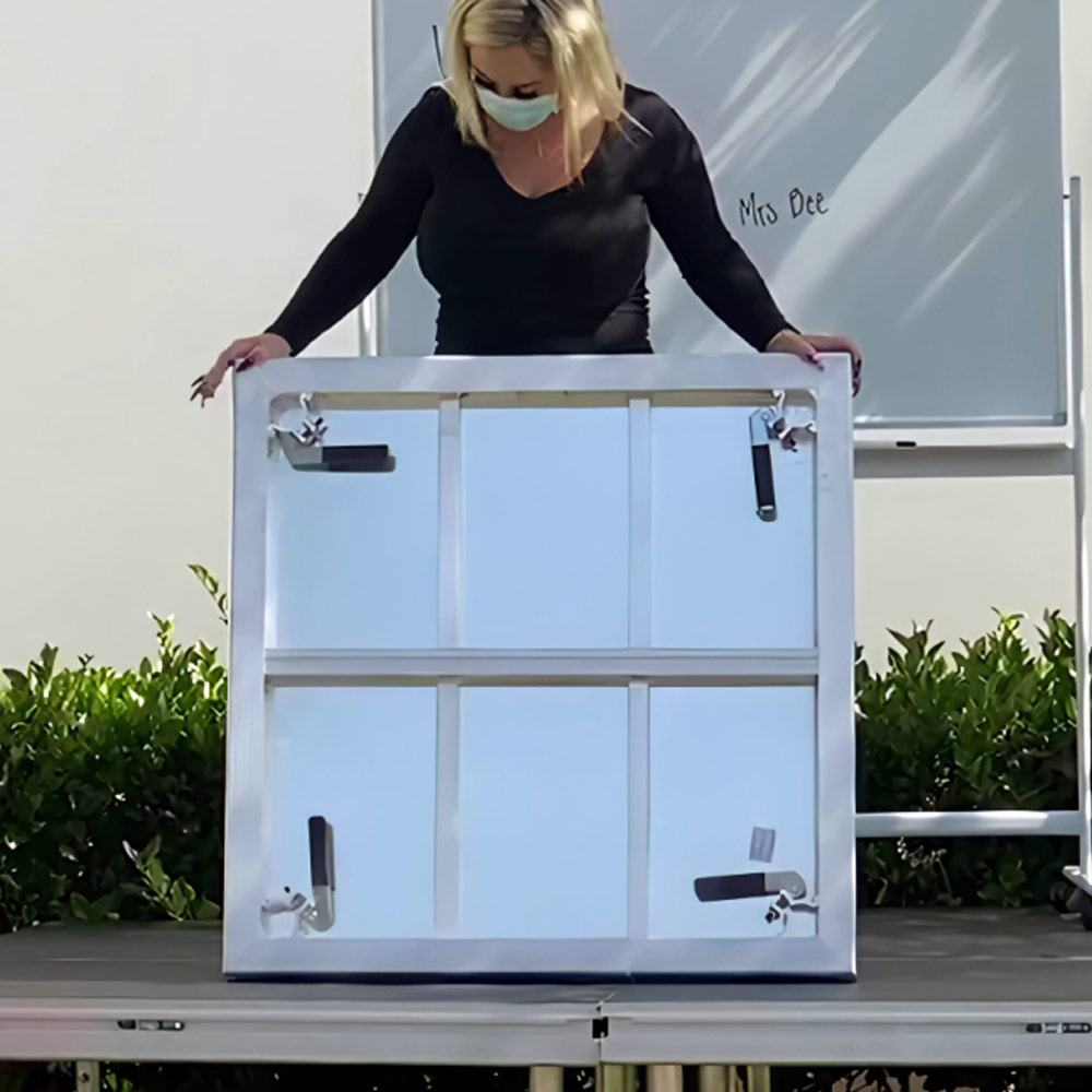 QuickLock Staging 4'x4' Square Stage Platform Weatherproof (Aluminum Finish) ft04