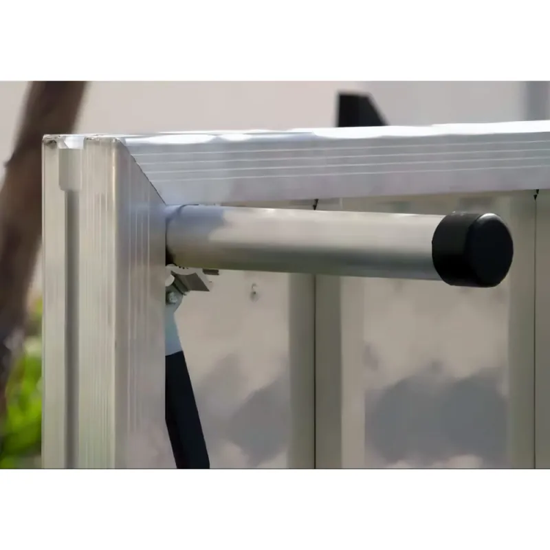 Quick Lock leg connection beneath a modular stage platform