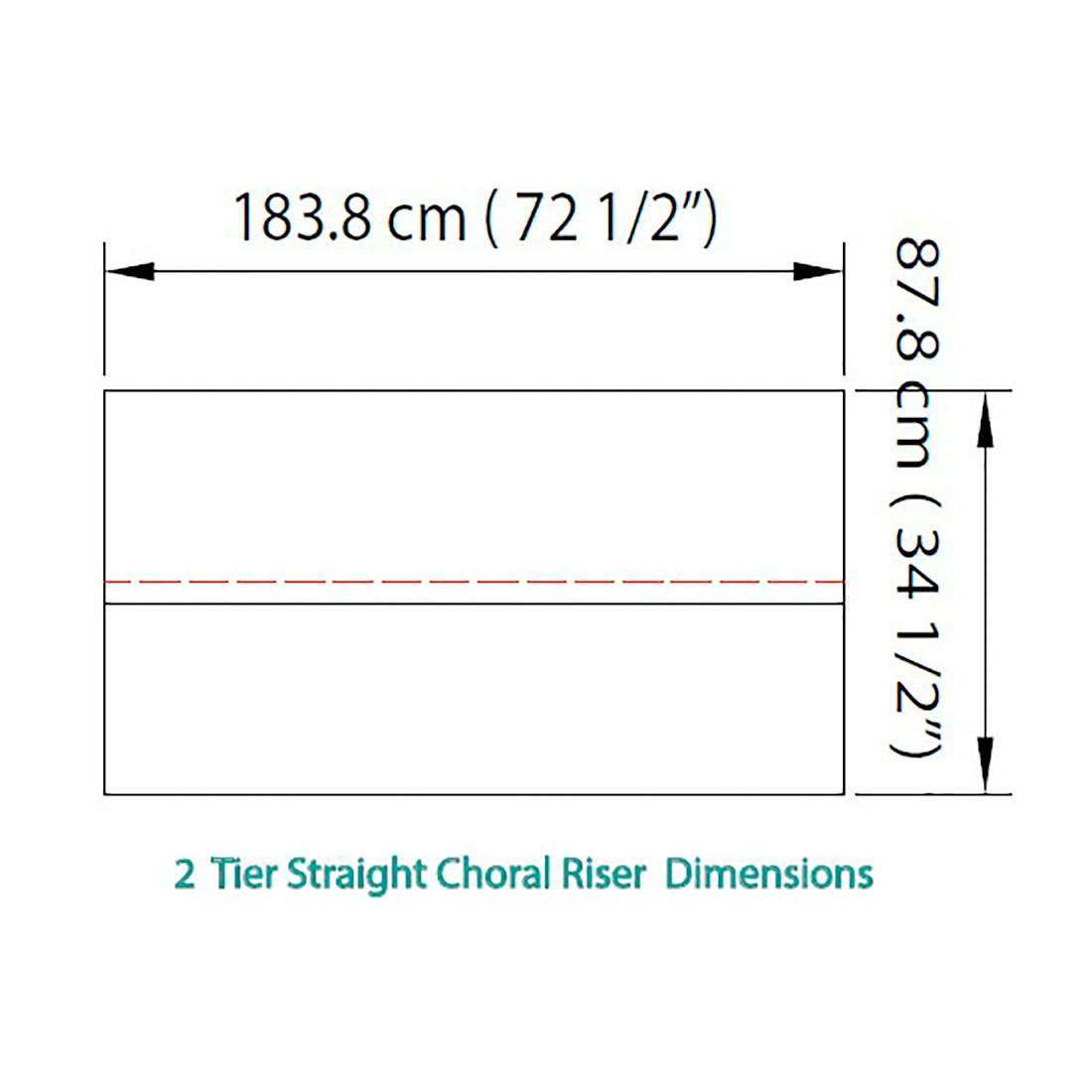 Staging 101 2 Tier Straight Standing Choral Risers f4