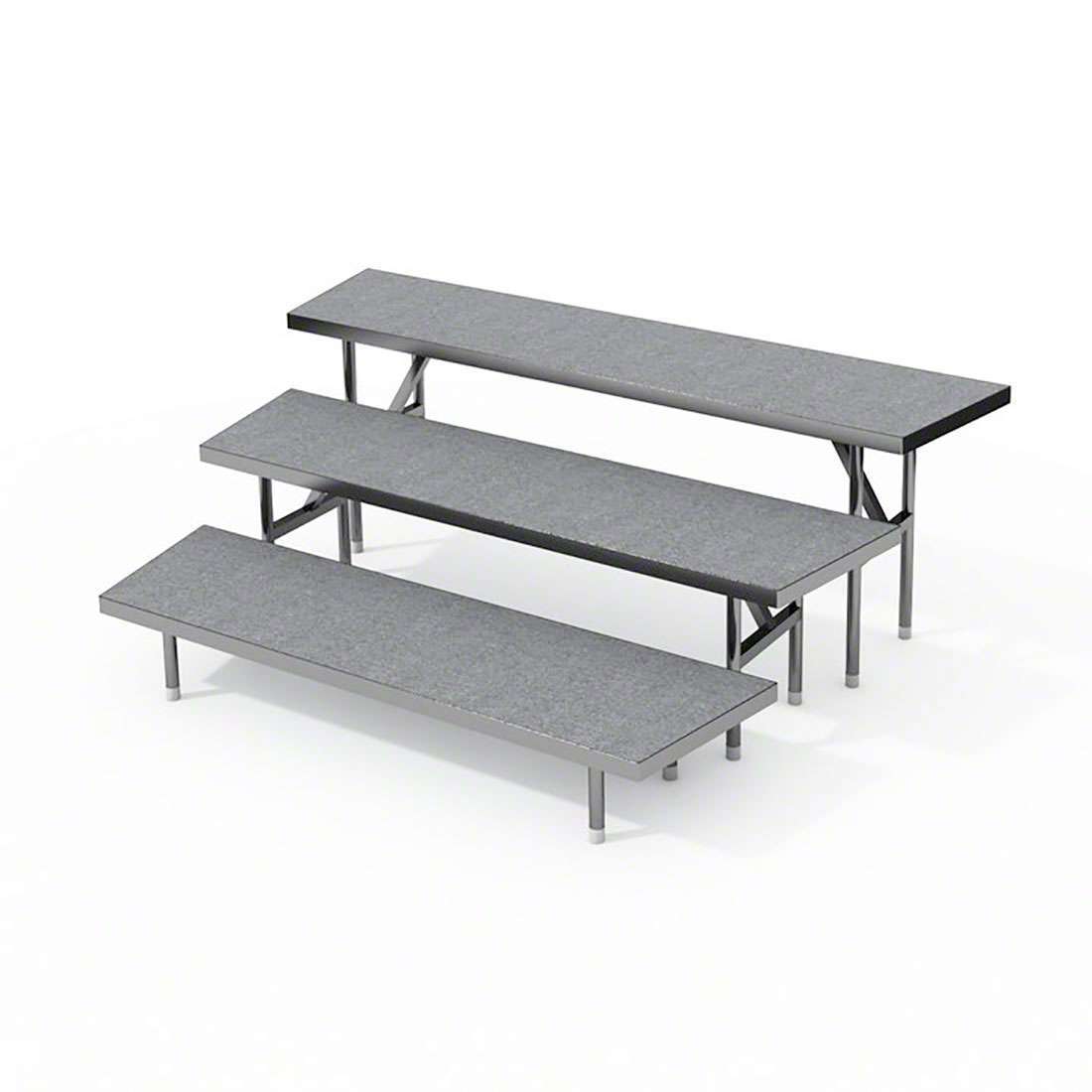 3-Tier Wedged Standing Choral Risers