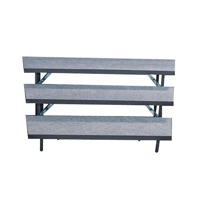Wedged risers for a tiered choir formation