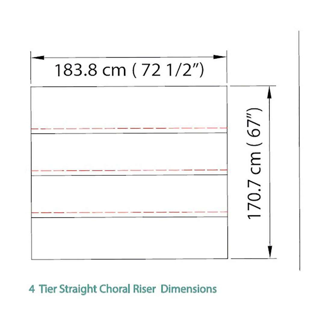 Staging 101 4 Tier Straight Standing Choral Risers f3