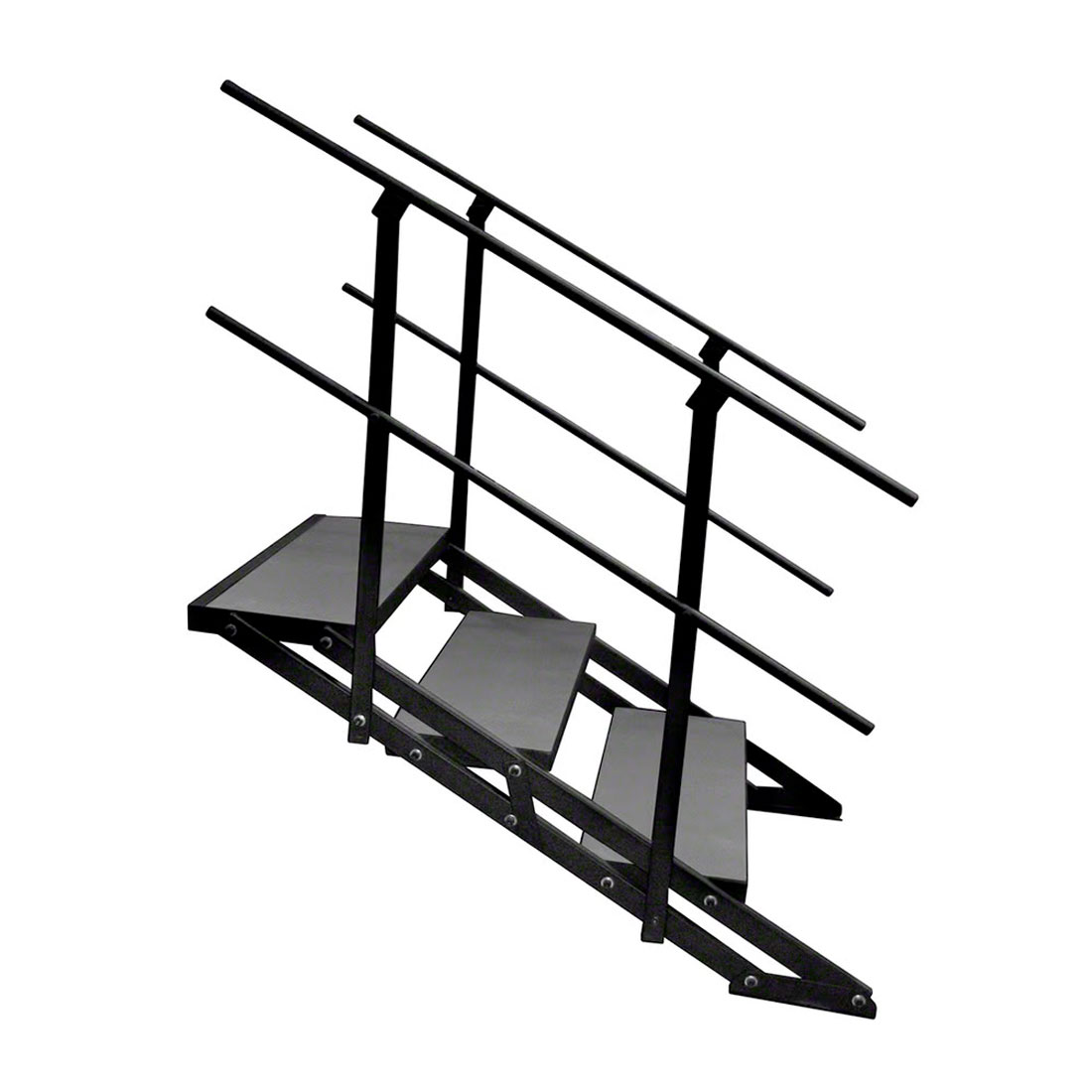 Staging 101 Wide Stairs with Handrail (16"-32" Height)