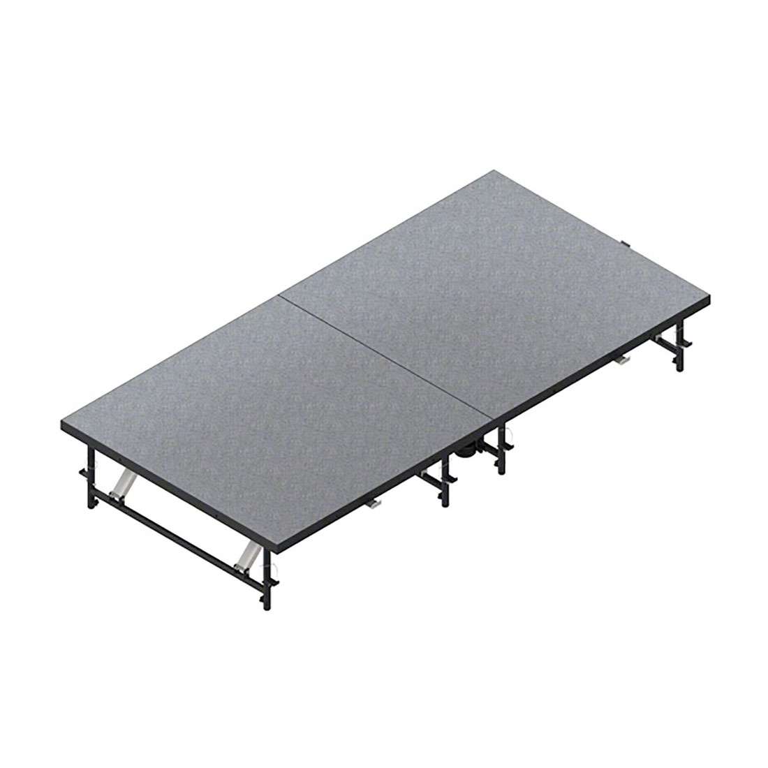 Staging 101 4x8 Mobile Folding Stage Adjustable Height 8  24  Carpet F1