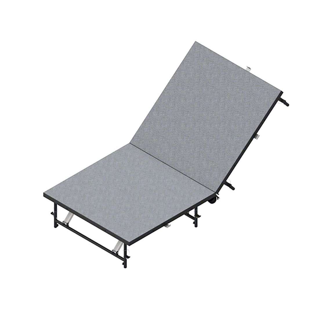 Staging 101 4x8 Mobile Folding Stage Adjustable Height 8  24  Carpet F2