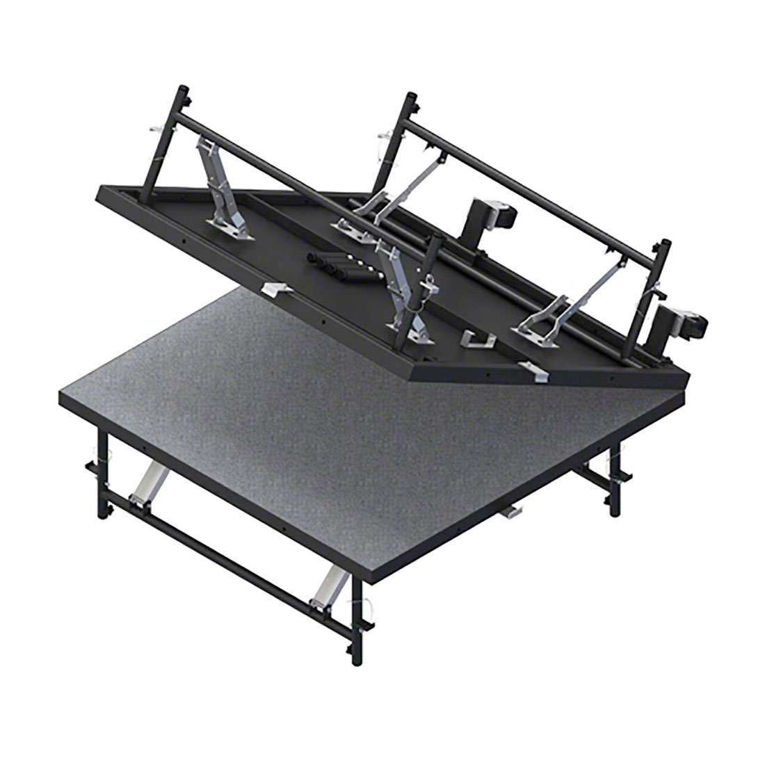 Staging 101 4x8 Mobile Folding Stage Adjustable Height 8  24  Carpet F3