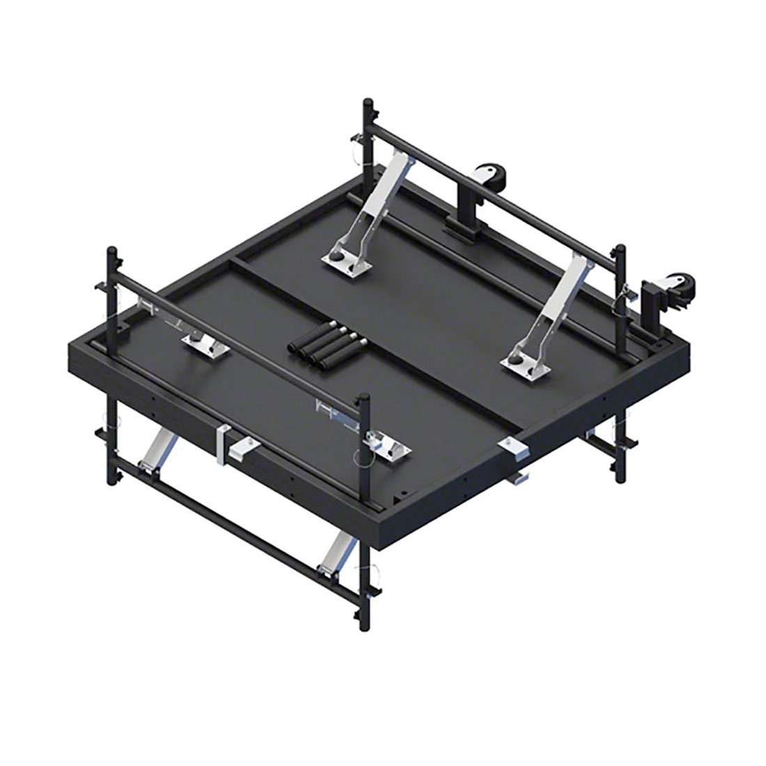 Staging 101 4x8 Mobile Folding Stage Adjustable Height 8  24  Carpet F4
