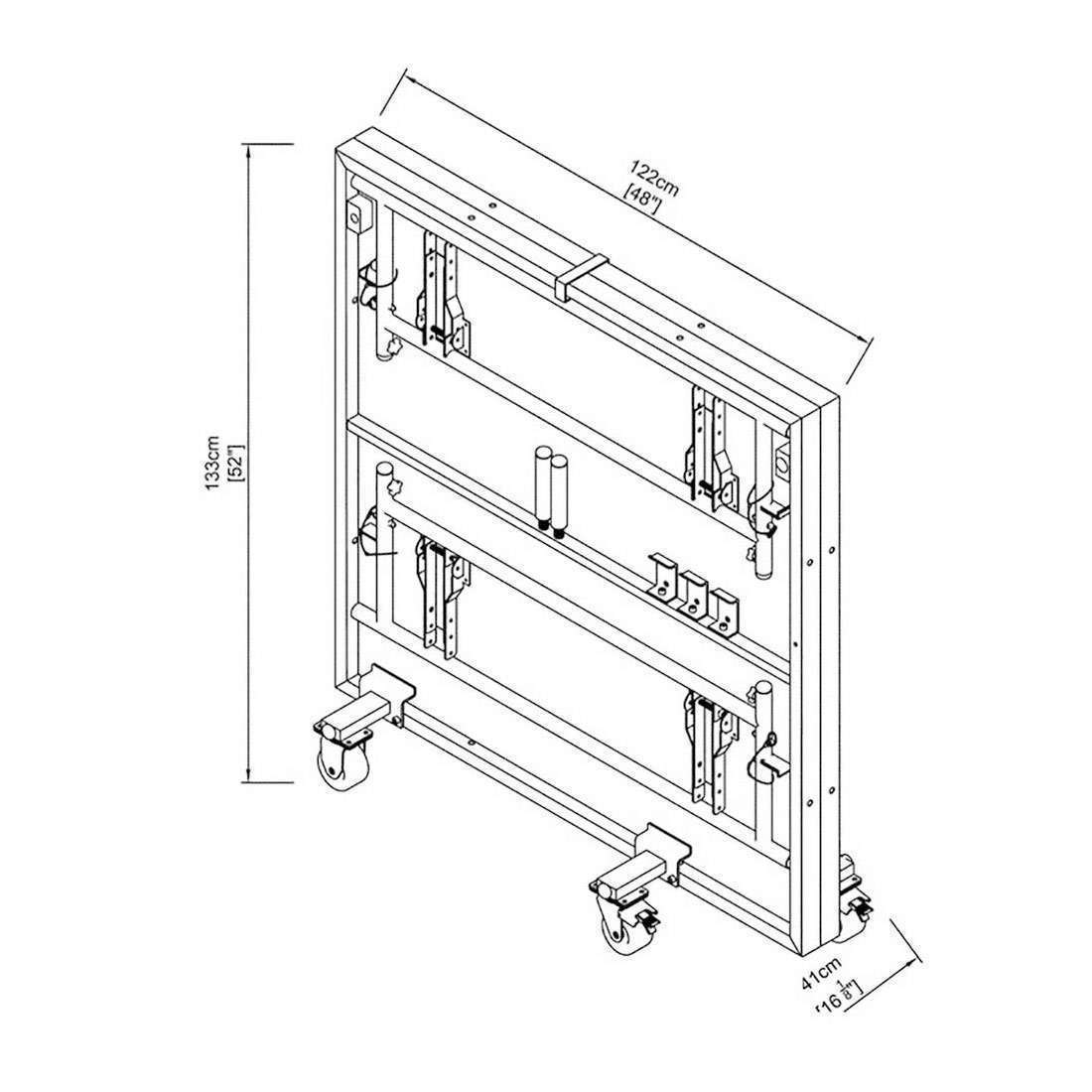 Staging 101 4x8 Mobile Folding Stage Adjustable Height 8  24  Carpet F6