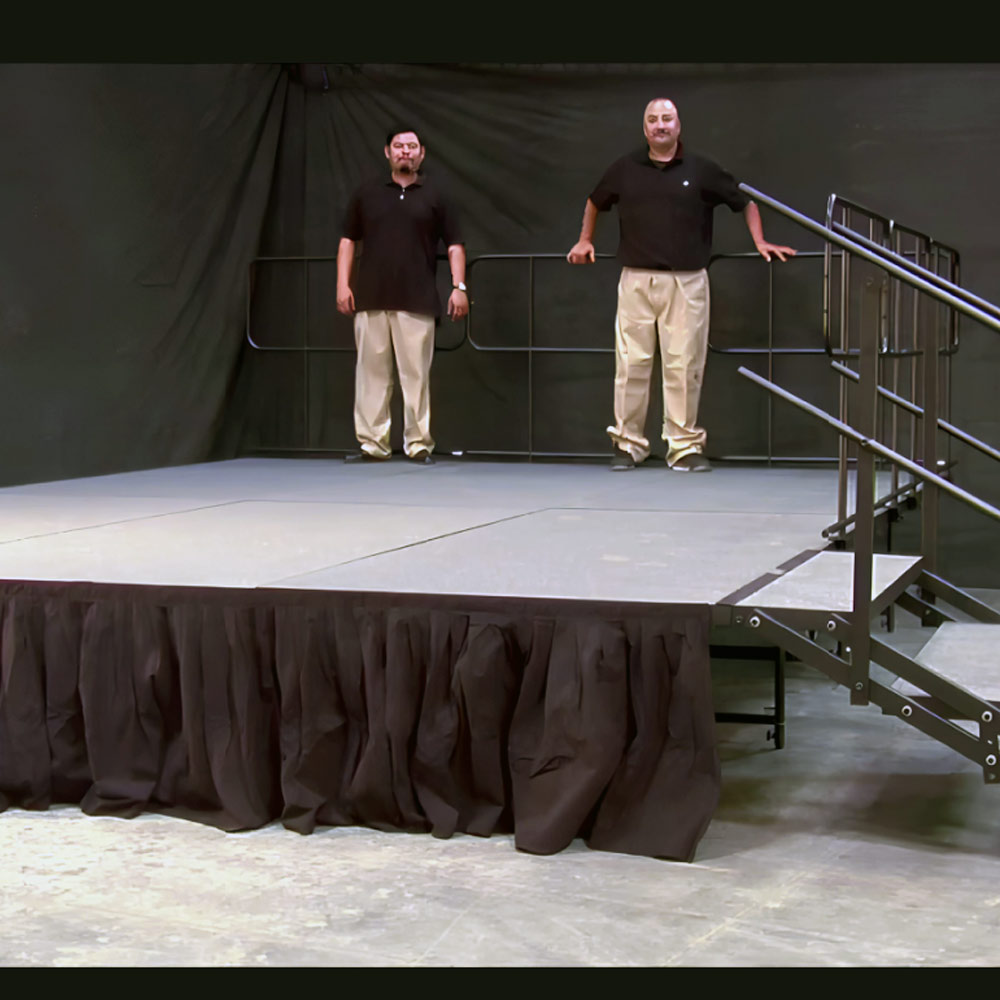 Staging 101 Black Stage Skirt w Clips ft1