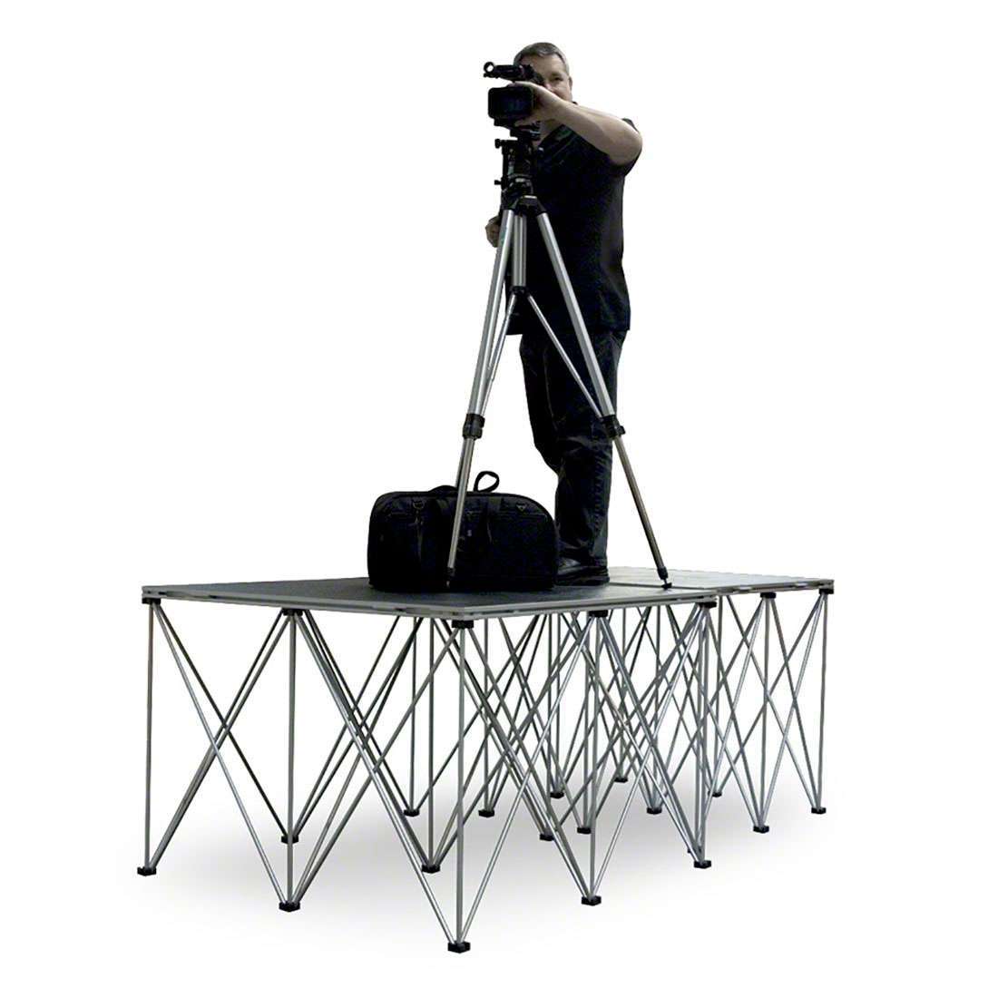 Intellistage dual camera platform with a four by eight foot working area